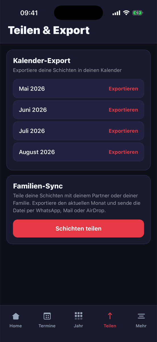 Kalender-Export und Familien-Sync